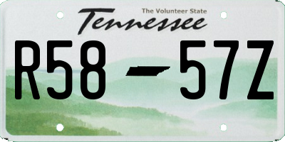 TN license plate R5857Z