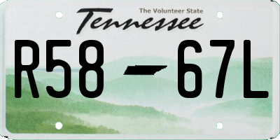 TN license plate R5867L