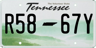 TN license plate R5867Y