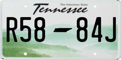 TN license plate R5884J