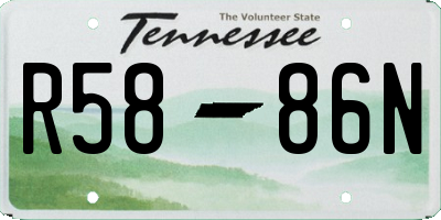 TN license plate R5886N