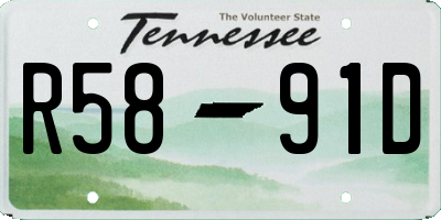TN license plate R5891D