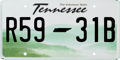 TN license plate R5931B