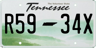 TN license plate R5934X