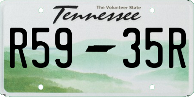 TN license plate R5935R