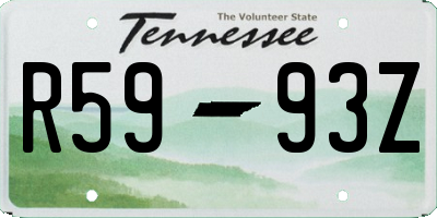TN license plate R5993Z