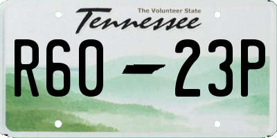TN license plate R6023P