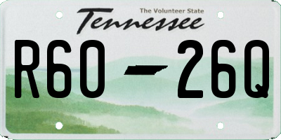 TN license plate R6026Q