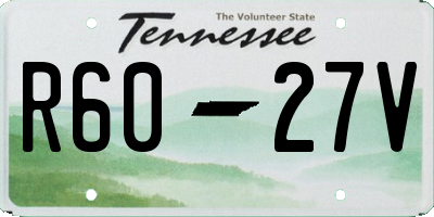 TN license plate R6027V