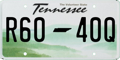 TN license plate R6040Q