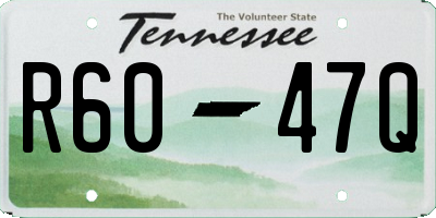 TN license plate R6047Q