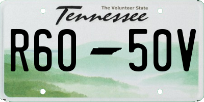 TN license plate R6050V