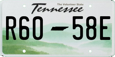 TN license plate R6058E