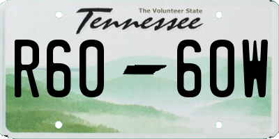 TN license plate R6060W