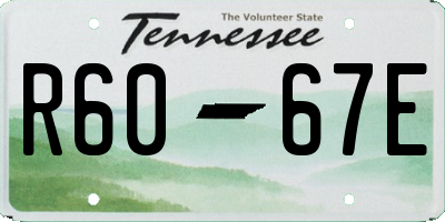 TN license plate R6067E