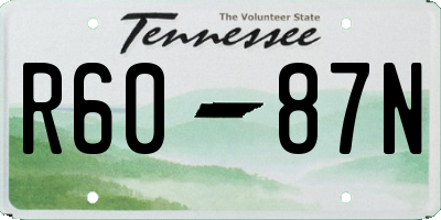 TN license plate R6087N