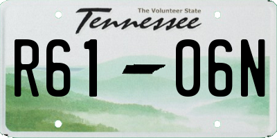 TN license plate R6106N
