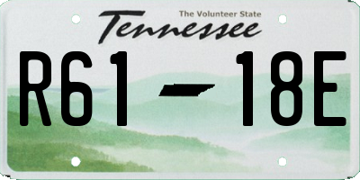 TN license plate R6118E