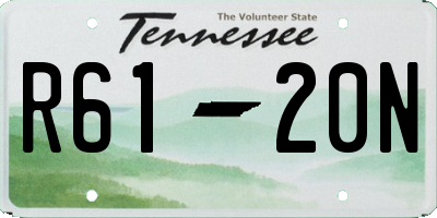 TN license plate R6120N