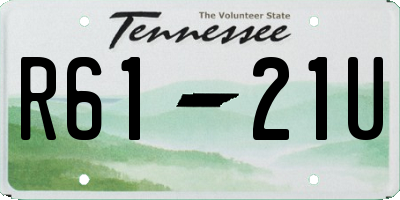 TN license plate R6121U