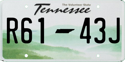 TN license plate R6143J