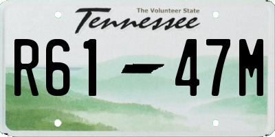 TN license plate R6147M