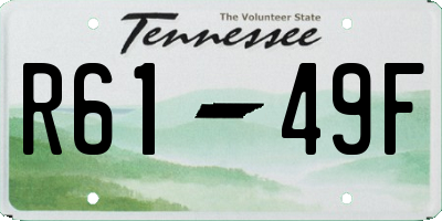 TN license plate R6149F