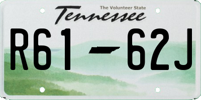 TN license plate R6162J