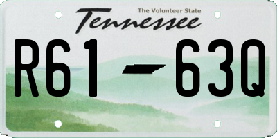 TN license plate R6163Q