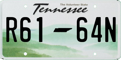 TN license plate R6164N