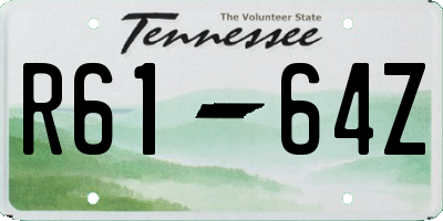 TN license plate R6164Z