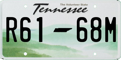 TN license plate R6168M