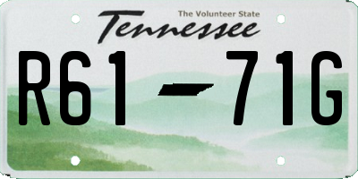 TN license plate R6171G