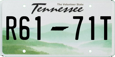 TN license plate R6171T