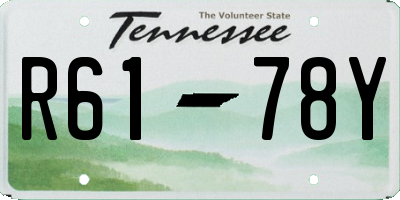 TN license plate R6178Y