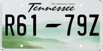 TN license plate R6179Z