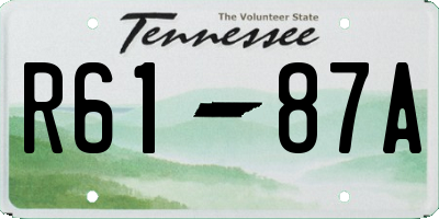TN license plate R6187A