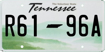 TN license plate R6196A