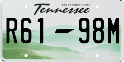 TN license plate R6198M