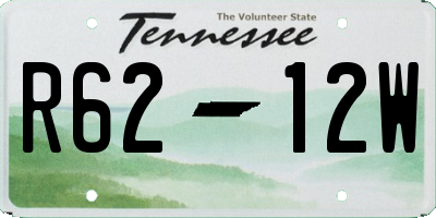 TN license plate R6212W