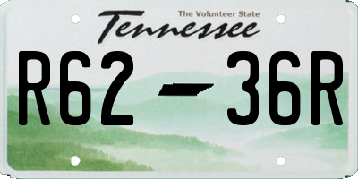 TN license plate R6236R