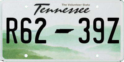 TN license plate R6239Z