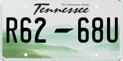 TN license plate R6268U