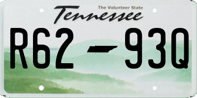 TN license plate R6293Q