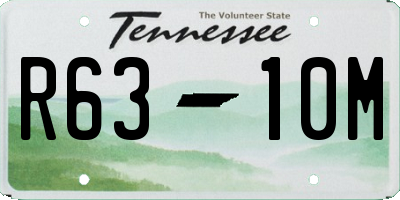 TN license plate R6310M