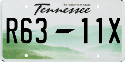 TN license plate R6311X