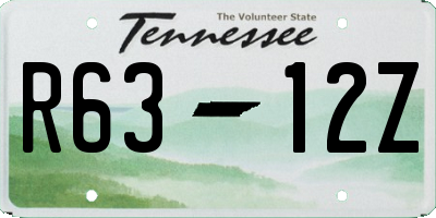 TN license plate R6312Z