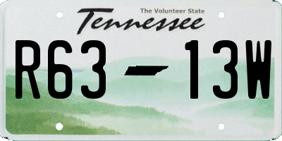 TN license plate R6313W