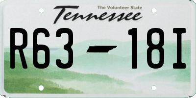 TN license plate R6318I