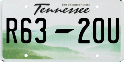 TN license plate R6320U